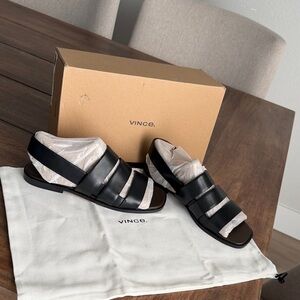 Vince Women's Black Leather Sandals
